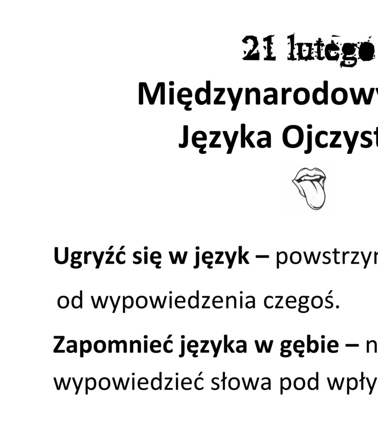 21 lutego - Międzynarodowy Dzień Języka Ojczystego