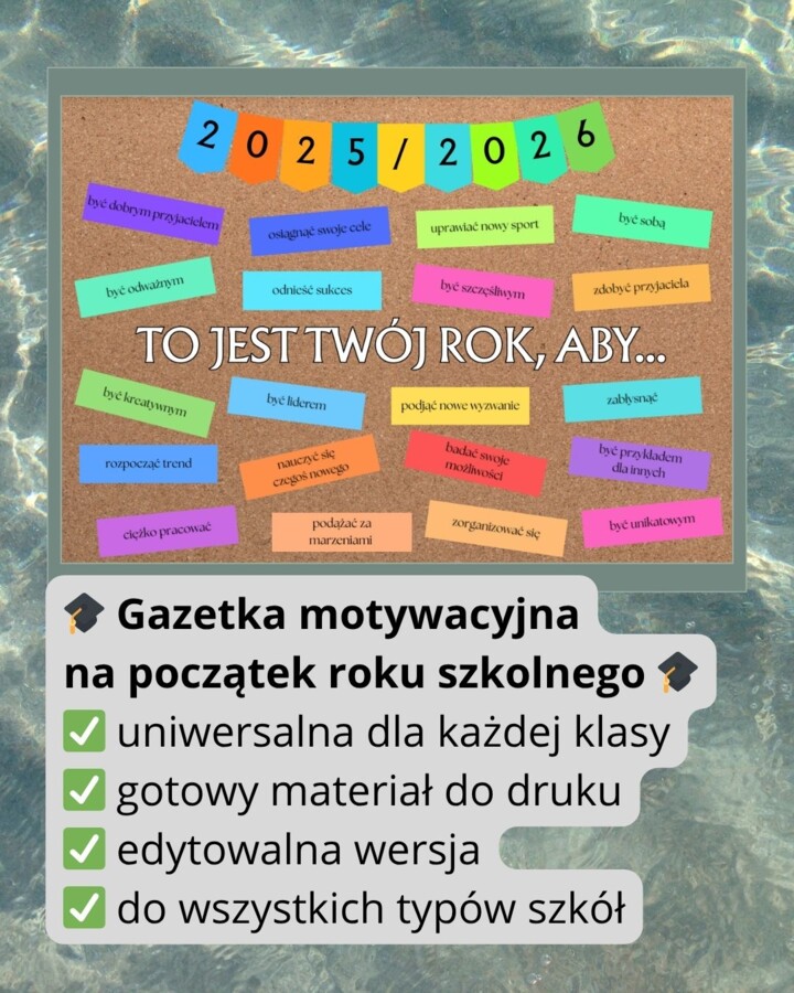 TO JEST TWÓJ ROK, ABY... 🌟 - gotowa gazetka motywacyjna na początek roku
