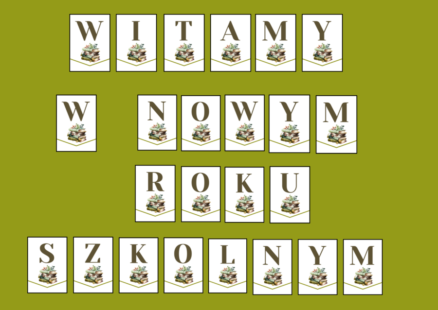 POWRÓT DO SZKOŁY – girlanda – napis – gazetka - szkoła - wersja 4