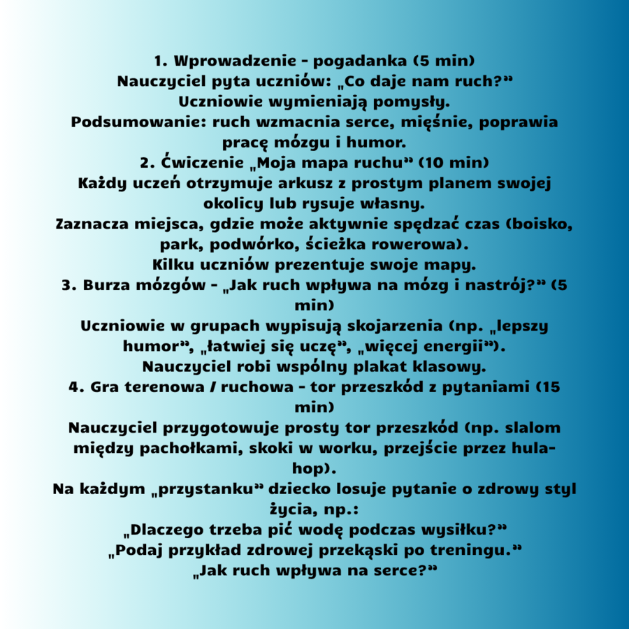 Edukacja zdrowotna, scenariusze wszystkich lekcji dla klas 4-8