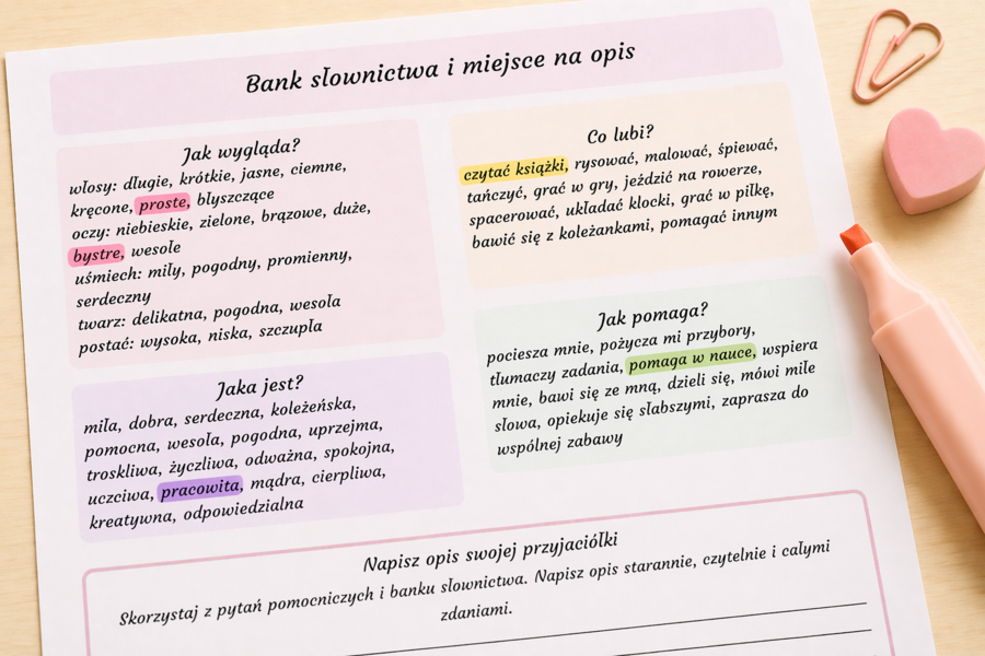 Portret przyjaciółki - opis