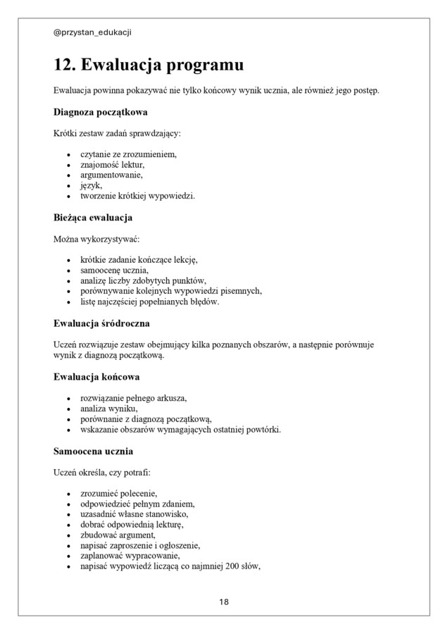 EGZAMIN ÓSMOKLASISTY 2027 – JĘZYK POLSKI | GOTOWY PROGRAM 30 LEKCJI KROK PO KROKU