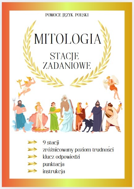 Stacje zadaniowe - Mitologia klasa 5 - 6 + klucz odpowiedzi