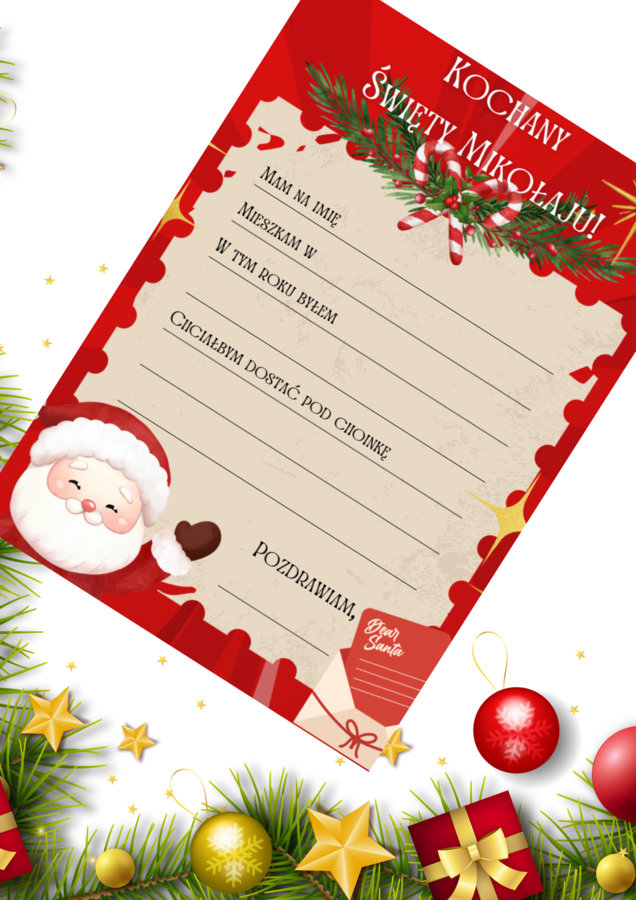 List do Świętego Mikołaja - dziewczynka i chłopiec