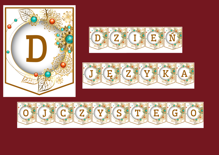 DZIEŃ JĘZYKA OJCZYSTEGO – biblioteka – GIRLANDA - gazetka – wersja 5