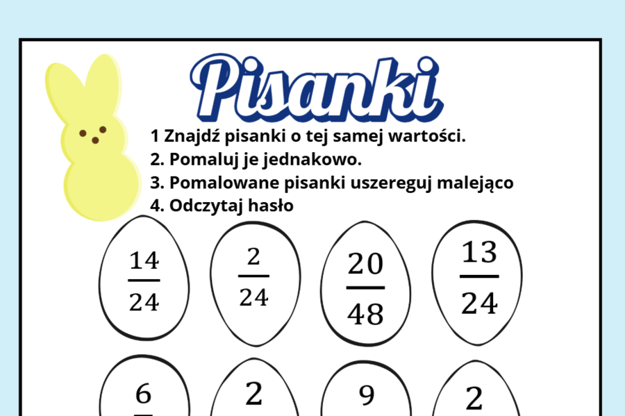 Zadania  „Pisanki z ułamkami”