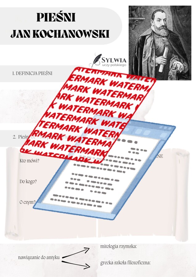 📒 Notatnik maturalny – Renesans (wprowadzenie, Treny Jan Kochanowski, Pieśni Jan Kochanowski, Makbet)