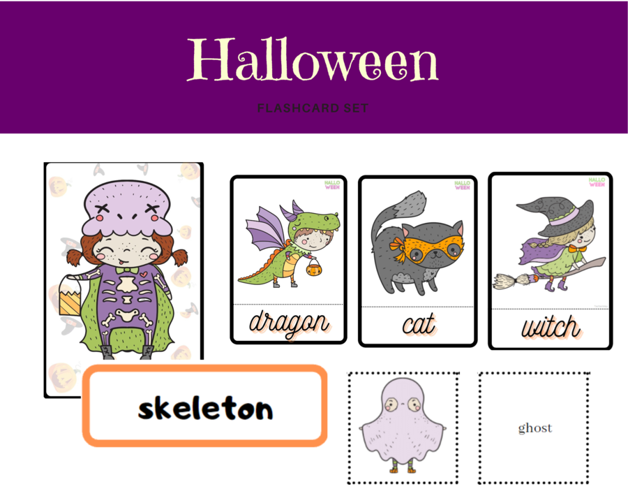 Karty Obrazkowe Halloween Flashcards
