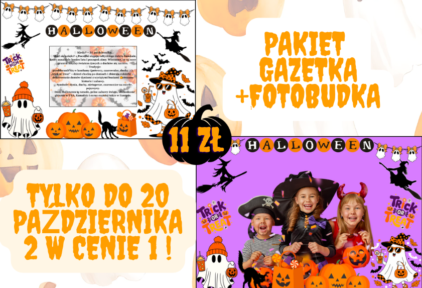 Pakiet 2 W 1 : Gazetka + Fotobudka | Idealny aby stworzyć wyjątkową atmosferę i połączyć naukę z zabawą|