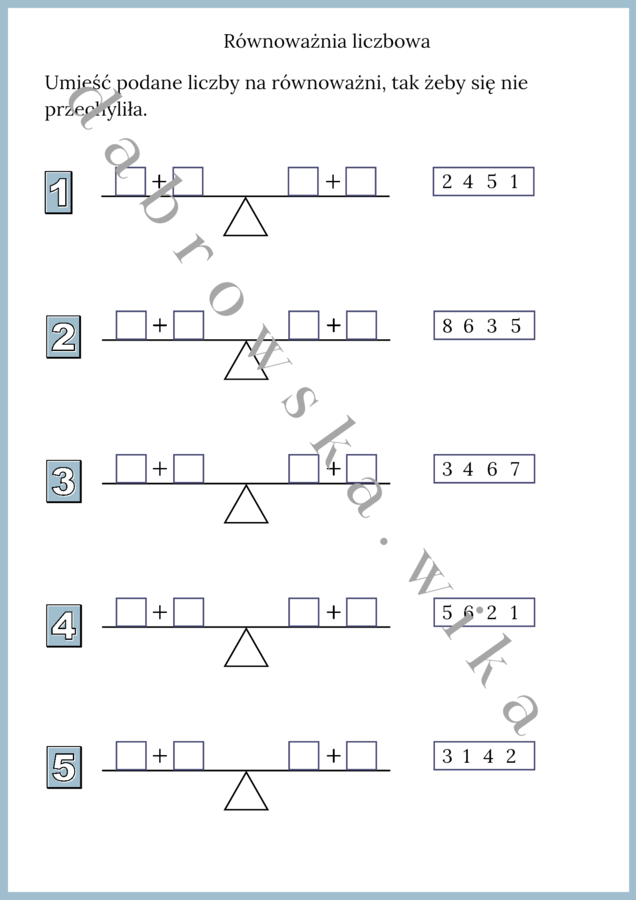 Równoważnia liczbowa