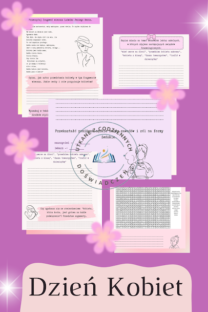 Świętujemy Dzień Kobiet- zbiór nieszablonowych zadań na okazjonalną lekcję języka polskiego