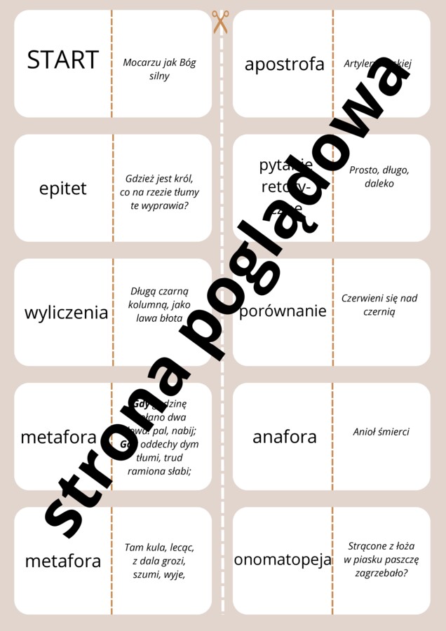 domino środki stylistyczne, "Reduta Ordona" A.Mickiewicz