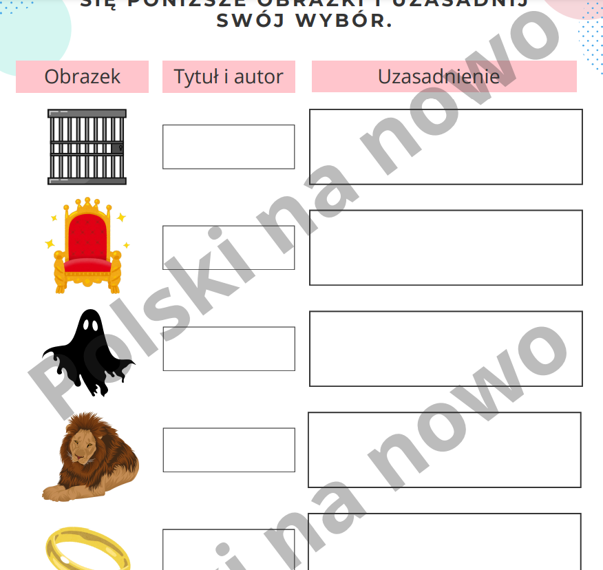 Rozpoznawanie lektur po elementach graficznych