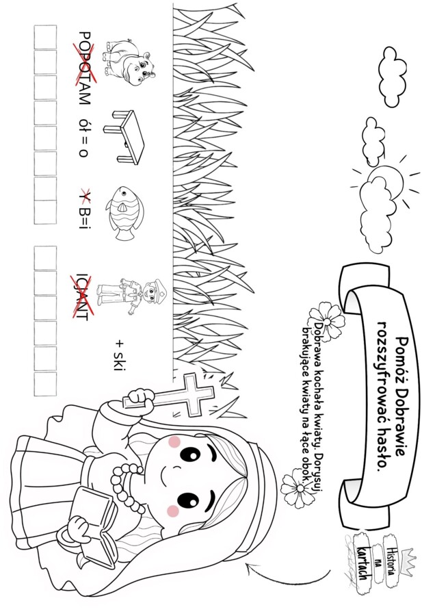 Historia dla najmłodszych. Kolorowanki i łamigłówki z bohaterami Polski.