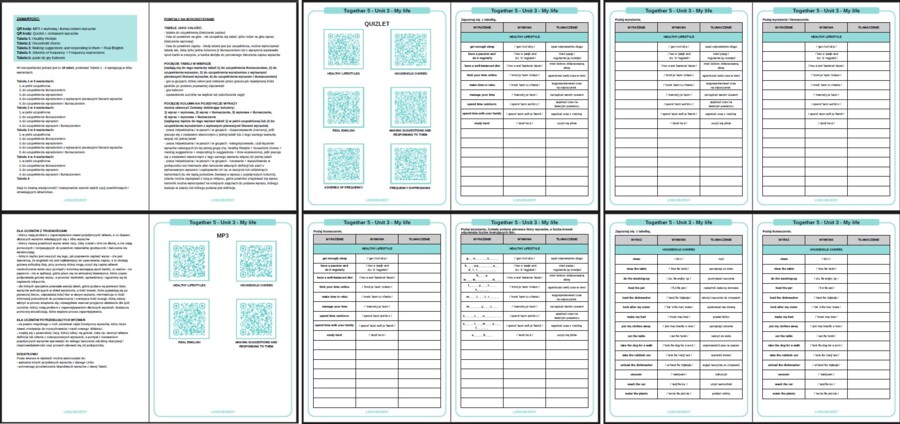 Together 5, Unit 3 - słownictwo