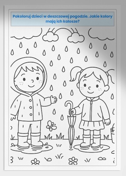 Karty pracy „Deszczowy dzień”