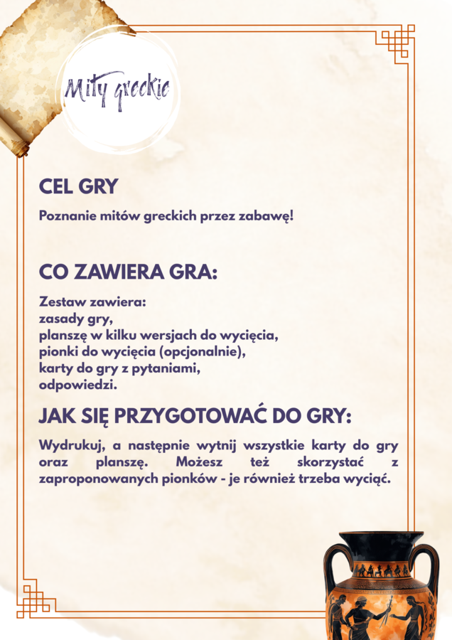 Gra. Mity greckie