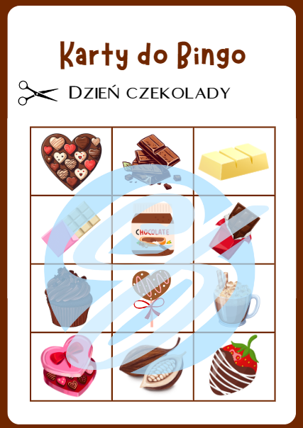 GRA BINGO DZIEŃ CZEKOLADY