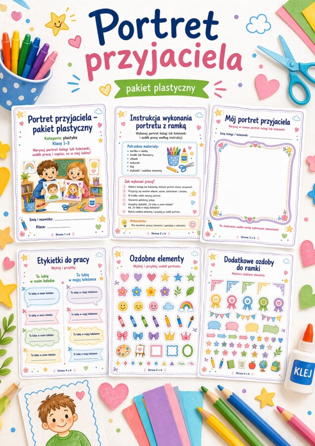 Portret przyjaciela – pakiet plastyczny