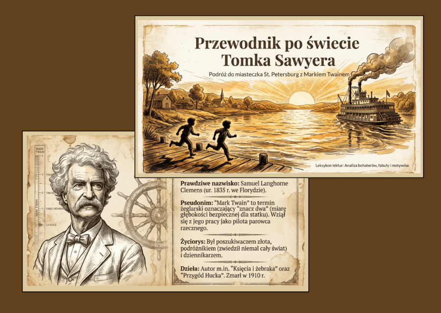 📚"Przygody Tomka Sawyera" - prezentacja – 16 slajdów