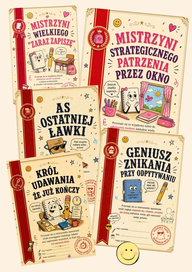 🎓 ŚMIESZNE ŚWIADECTWA Z PASKIEM 🎓