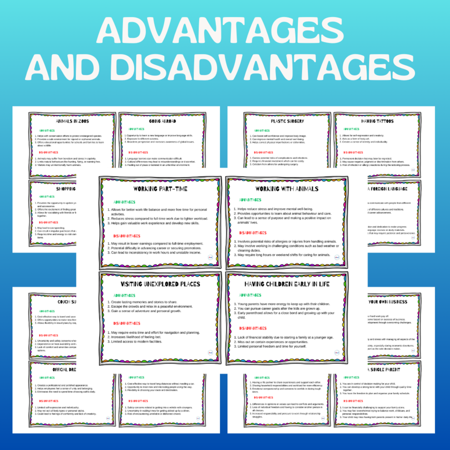 ADVANTAGES AND DISADVANTAGES SET 1
