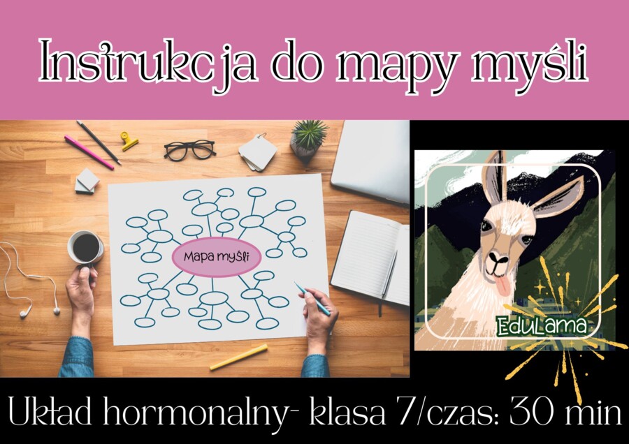 Instrukcja do mapy myśli - Układ hormonalny - BIOLOGIA - klasa 7