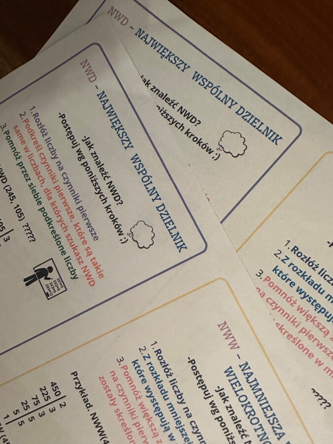 NWD i NWW - notatka z przykładami Klasa 5