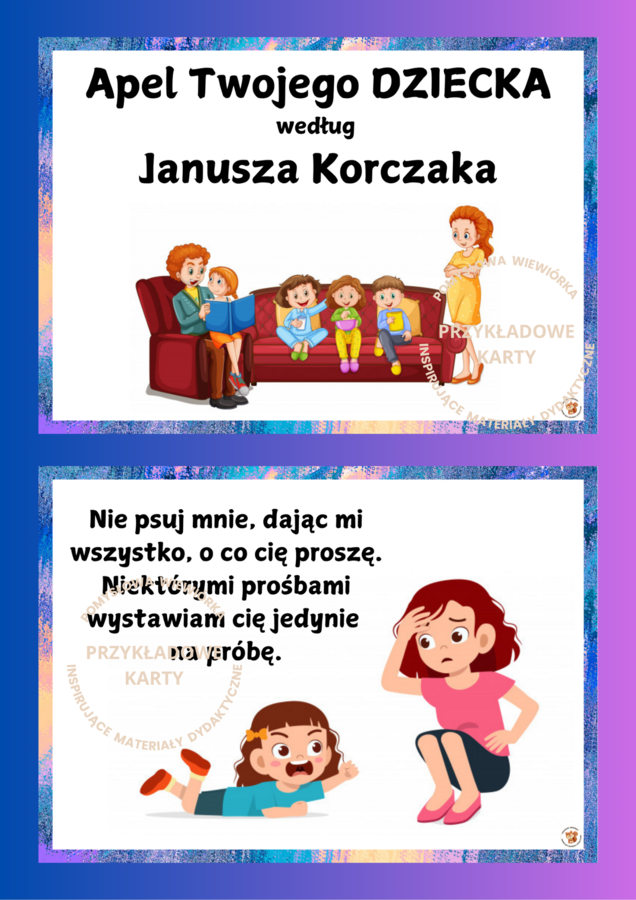 APEL DZIECKA wg KORCZAKA