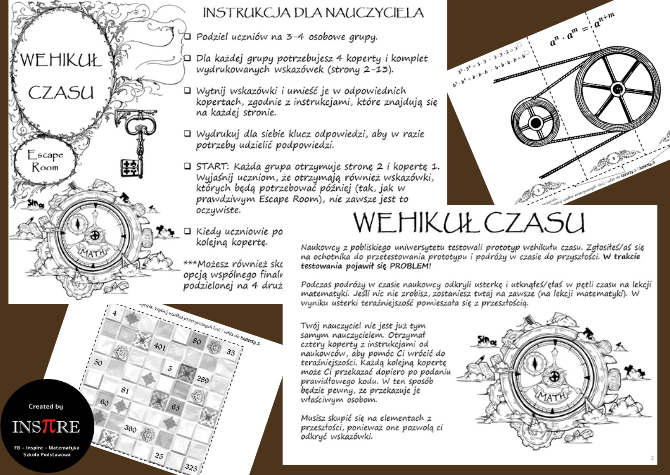 Potęgi klasa 7-8. Matematyczny Escape Room. Odkrywanie praw działań na potęgach.