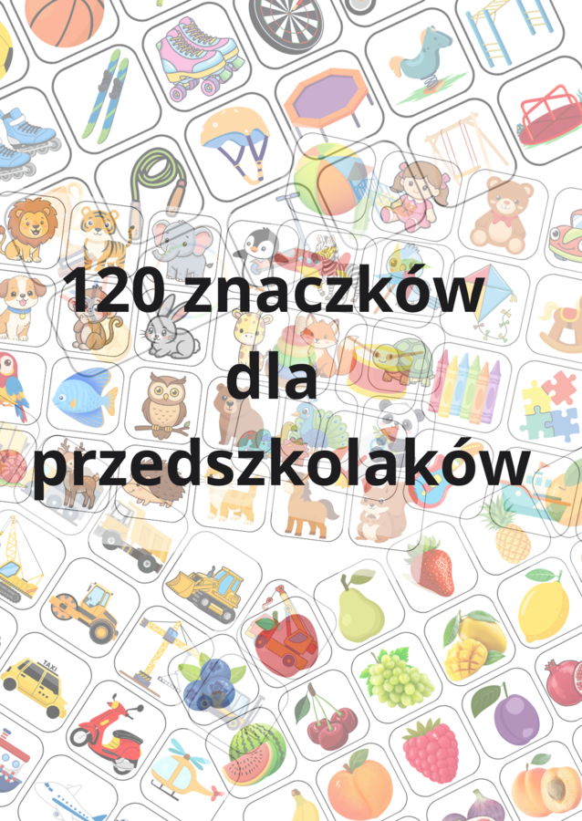 Znaczki do szatni dla przedszkolaków – 120 wzorów PDF