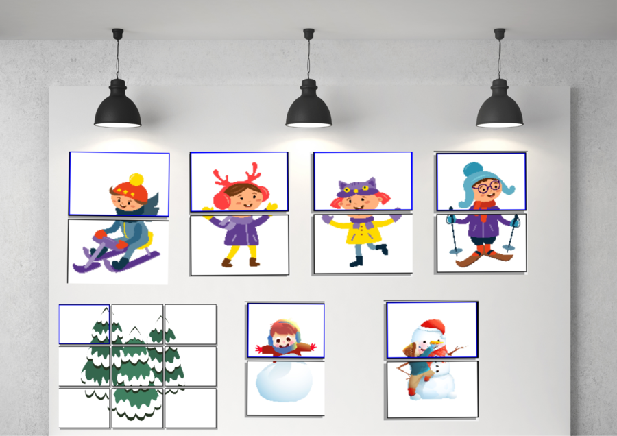 Zima dekoracja na gazetkę