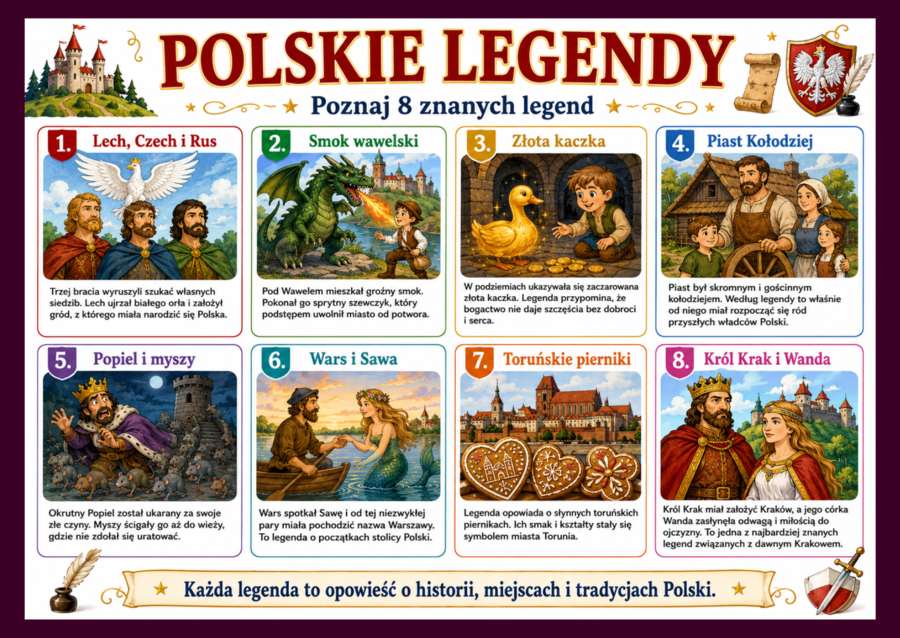 📘 LEGENDY MIESIĄCA - podróże z opowieścią przez cały rok – kompletna innowacja pedagogiczna dla klas 4-6