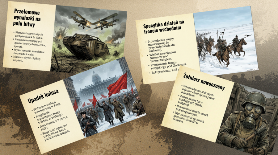 Na frontach I wojny światowej - prezentacja