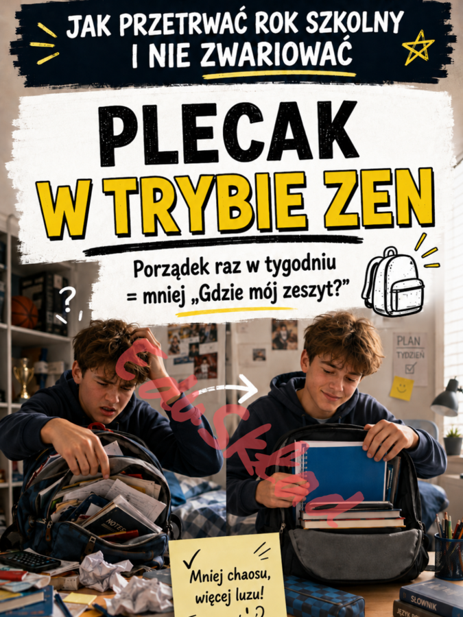 „Jak przetrwać rok szkolny i nie zwariować” – gazetka korytarzowa dla uczniów