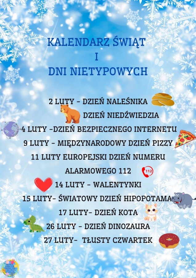 PAKIET MATERIAŁÓW NA LUTY WEDŁUG KALENDARZA ŚWIĄT I DNI NIETYPOWYCH.