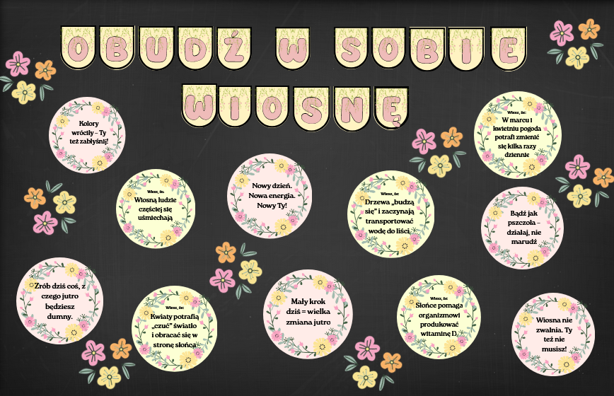 Gazetka - wiosna, obudź w sobie wiosnę