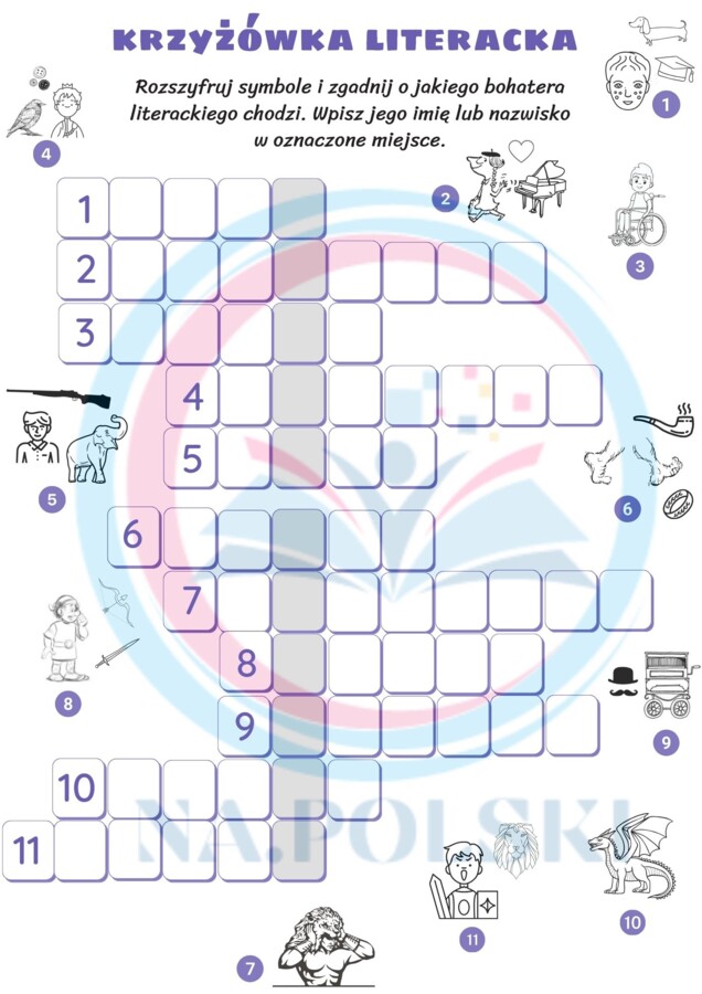 Krzyżówka literacka 4-6
