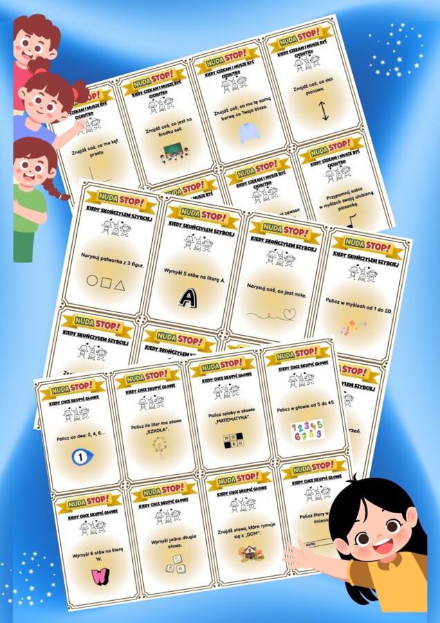 🎒 KIESZONKOWE ZADANIA UCZNIA – NUDA STOP!