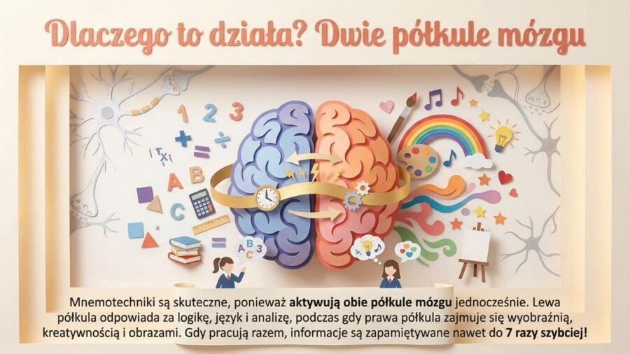 Mnemotechniki, sposoby na uczenie się, jak się uczyć - gazetka/prezentacja/slajdy