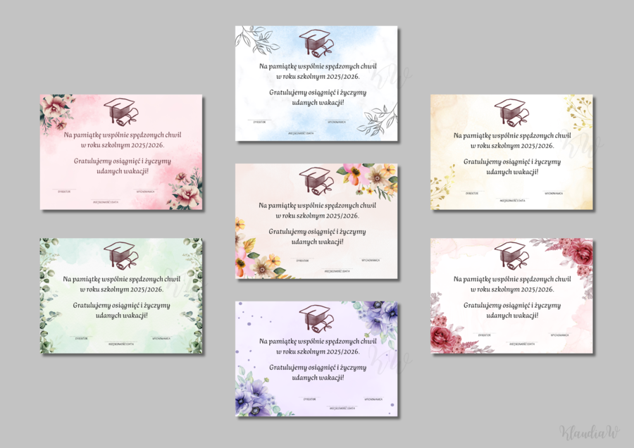 WKLEJKI DO KSIĄŻEK - ZAKOŃCZENIE ROKU 2025/2026