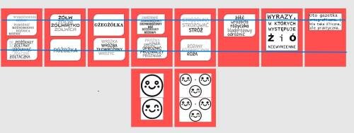 Czarno-biała, całoroczna gazetka ortograficzna, wyrazy z ż, ó niewymiennym.