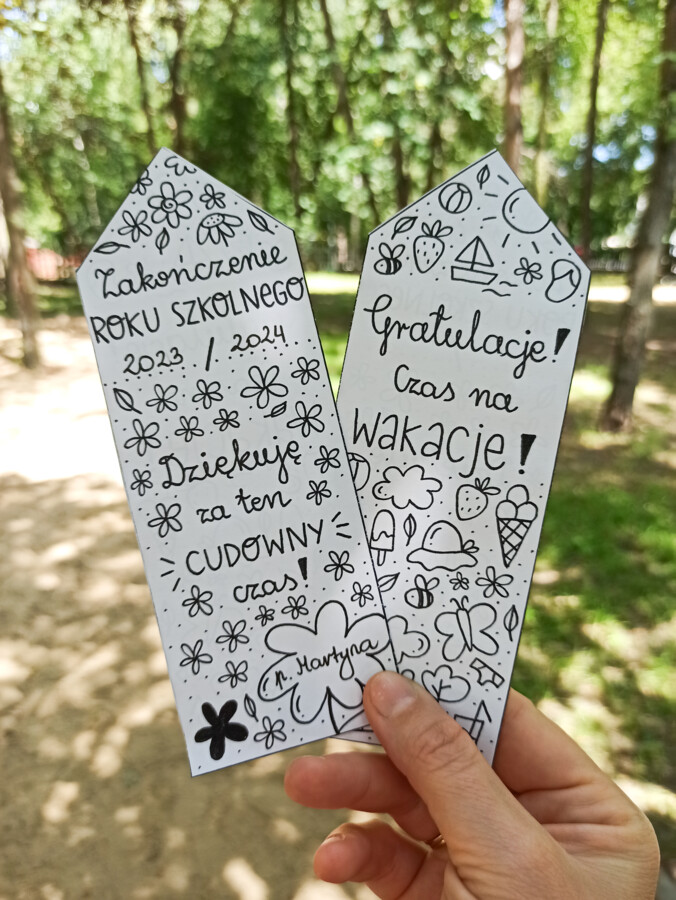ZAKŁADKI Z OKAZJI ZAKOŃCZENIA ROKU SZKOLNEGO
