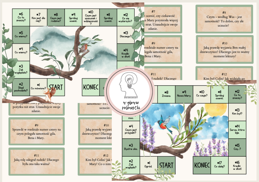 "Tajemniczy ogród" lekturowa gra planszowa