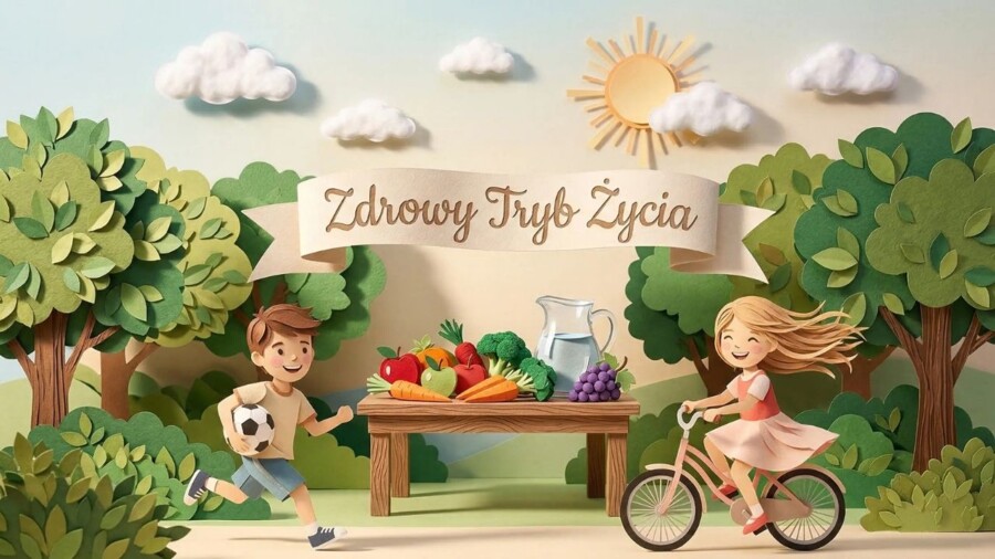 Zdrowy tryb życia – jak dbać o zdrowie każdego dnia (gazetka szkolna / prezentacja edukacyjna)