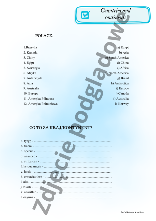 Brainy 5 unit 1 - karty pracy słownictwo