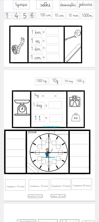 Lapbook matematyczny klasa 3