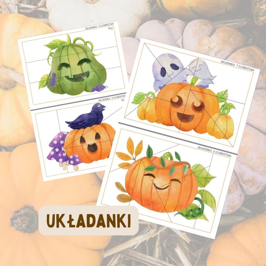 Układanki 3,4,6,7 elementowe