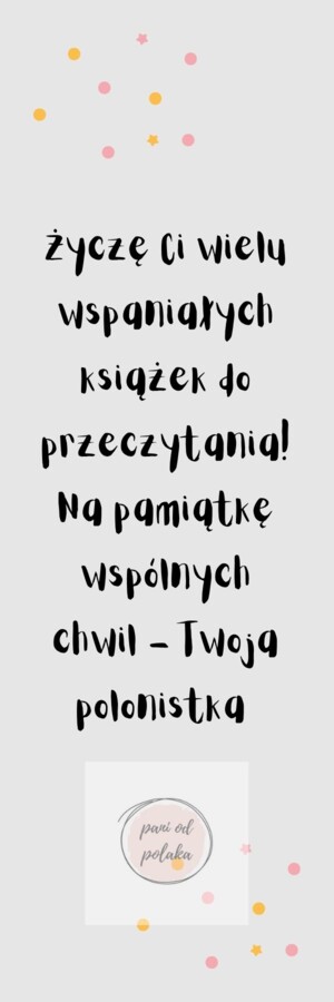 Zakładka do książki, upominek na koniec roku