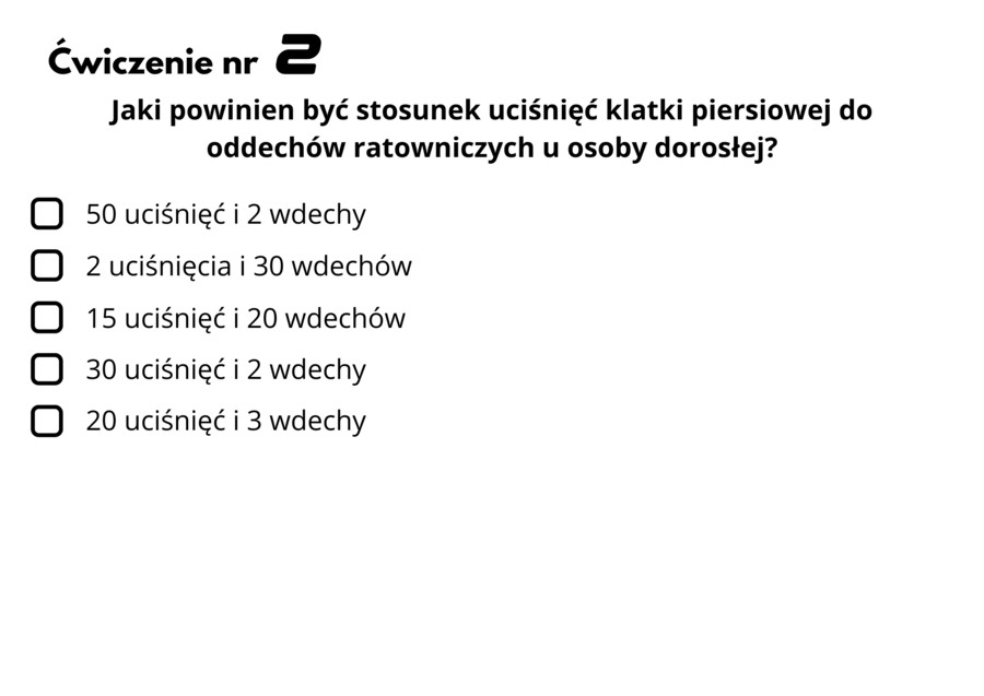 PIERWSZA POMOC + test wiedzy wersja Czarno/Biała